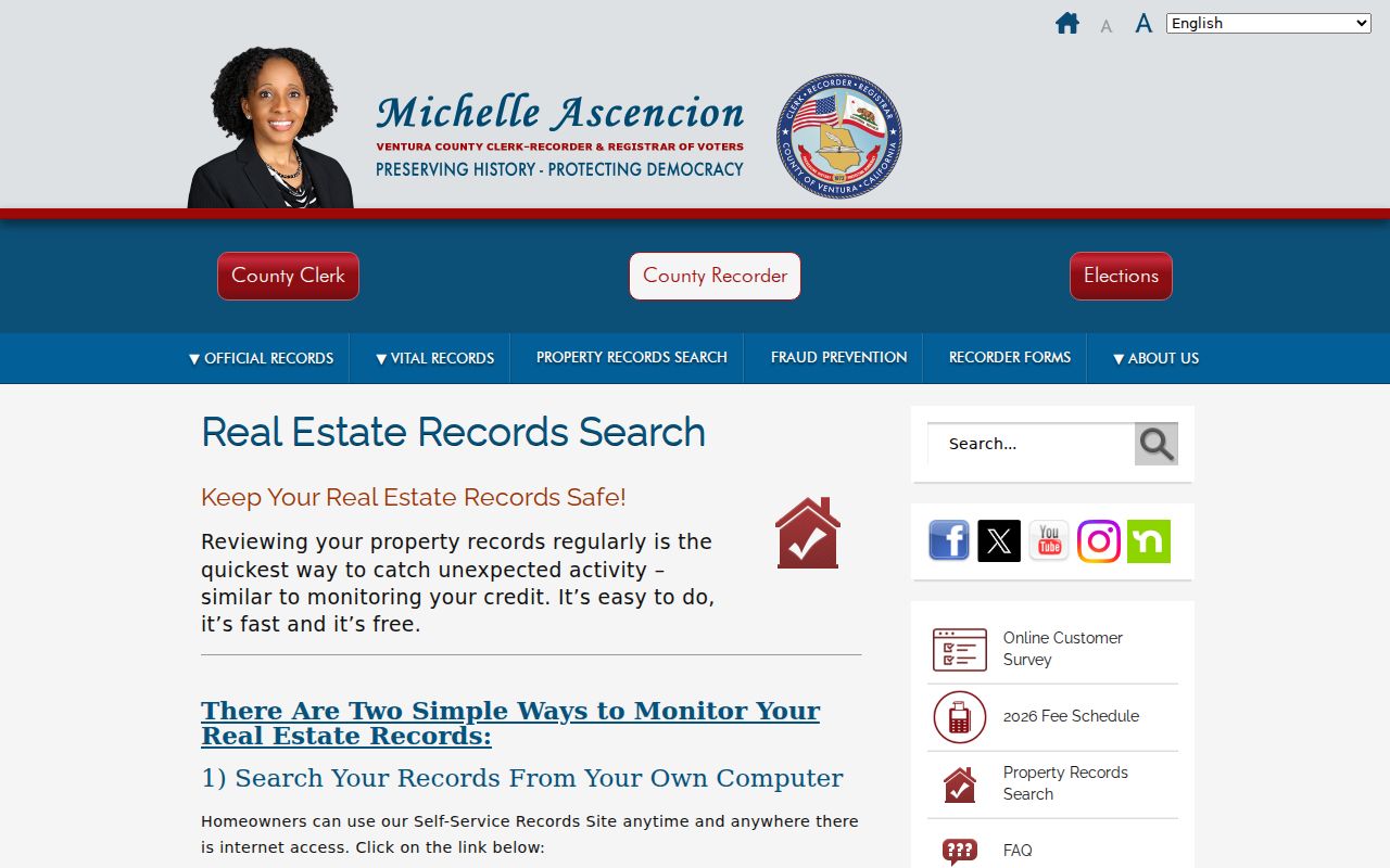 Santa Paula people search through Ventura County Recorder records